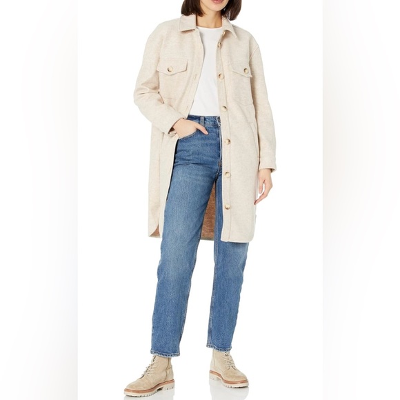 BLANKNYC Womens Faux Wool Long Shirt Jacket - Picture 1 of 5
